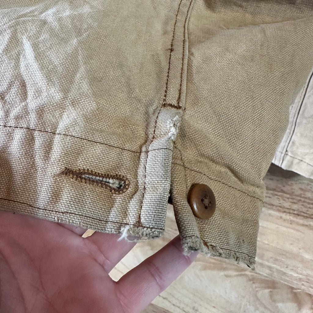 LL Bean Chore Jacket Mens XL Canvas Barn Coat Lined Corduroy Collar XL