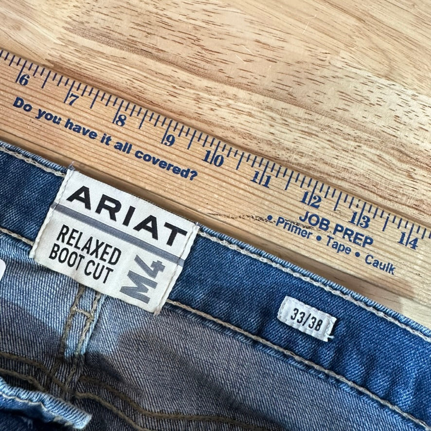 Ariat M4 Mens 33x38 Blue Jeans