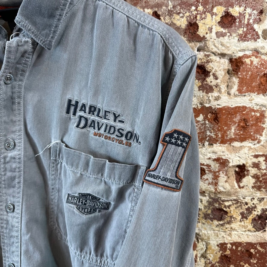 Harley Mens XL L/S Button Up