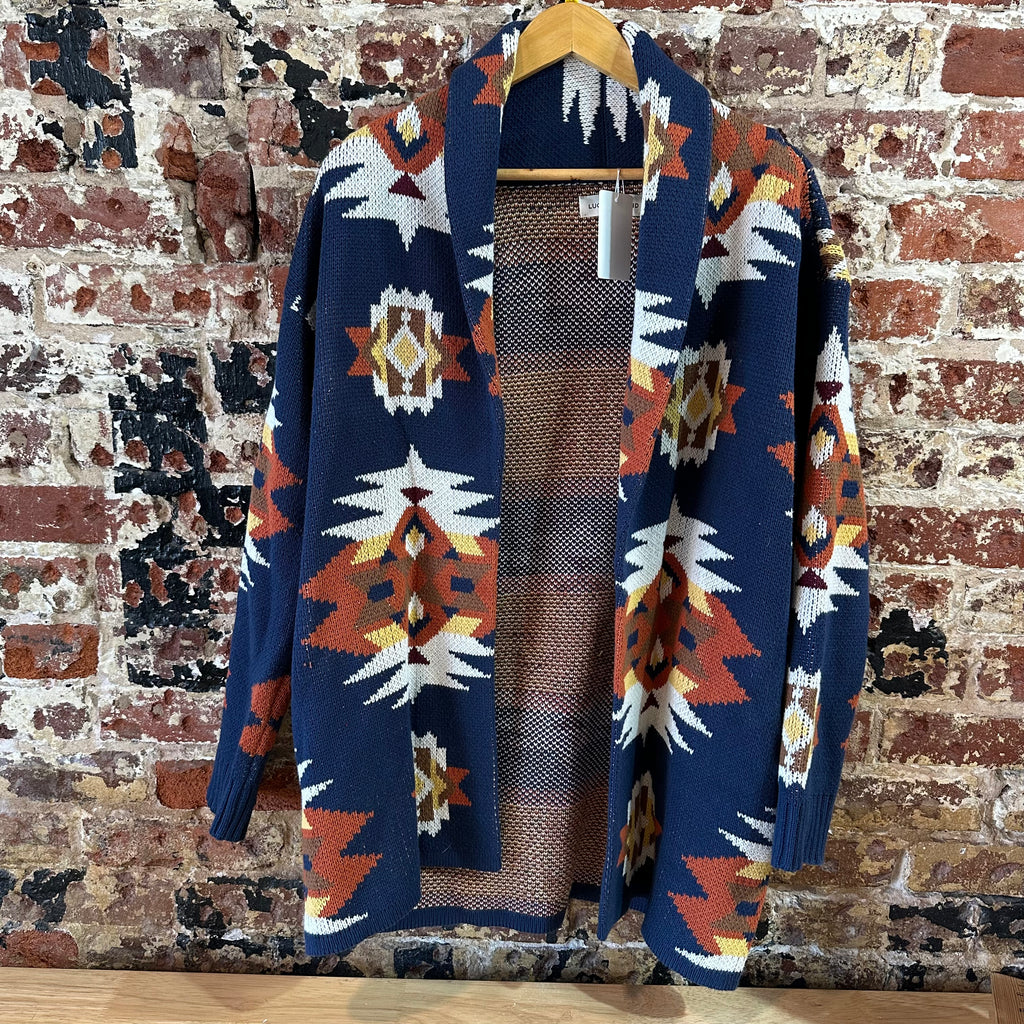 Lucky Brand Womens Medium Aztec Cardigan