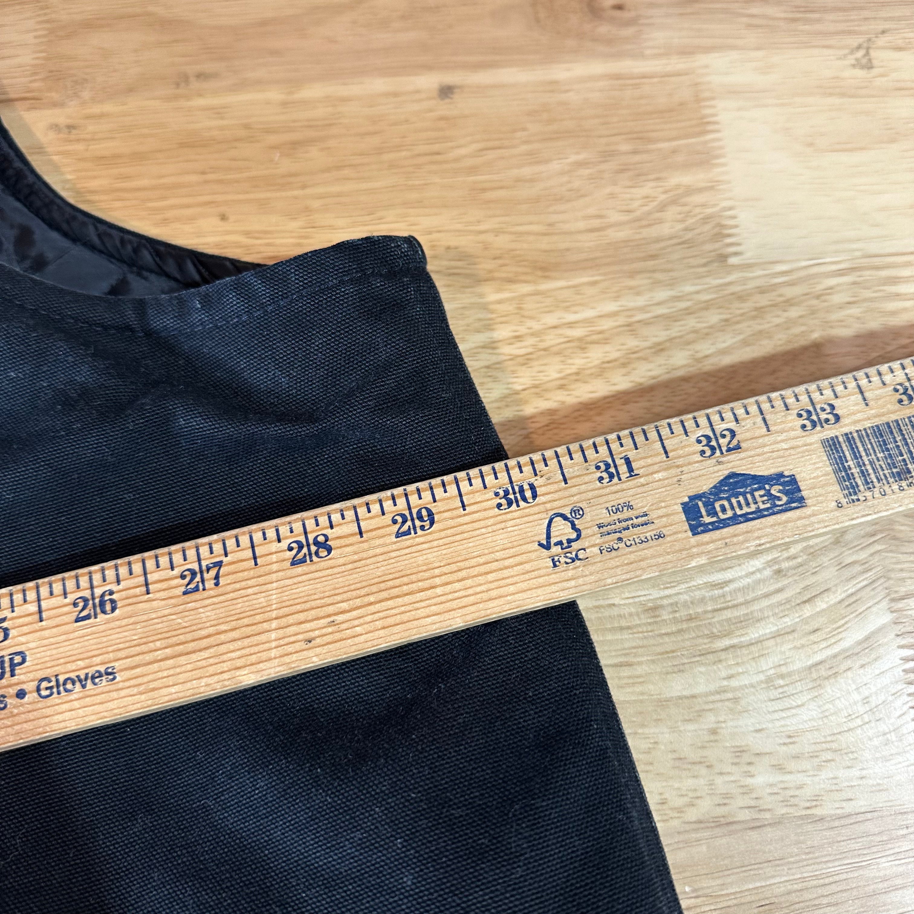 Carhartt Canvas Vest V01 BLK Men's Size 4XL Full Zip Black