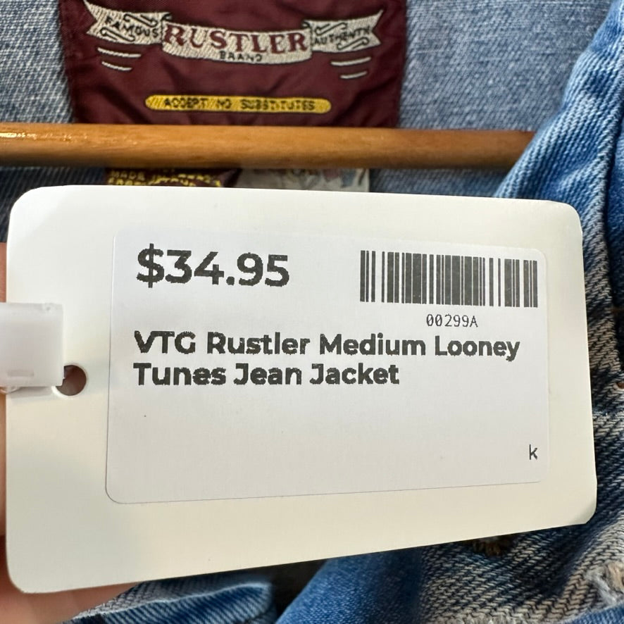 VTG Rustler Looney Tunes Medium Jean Jacket