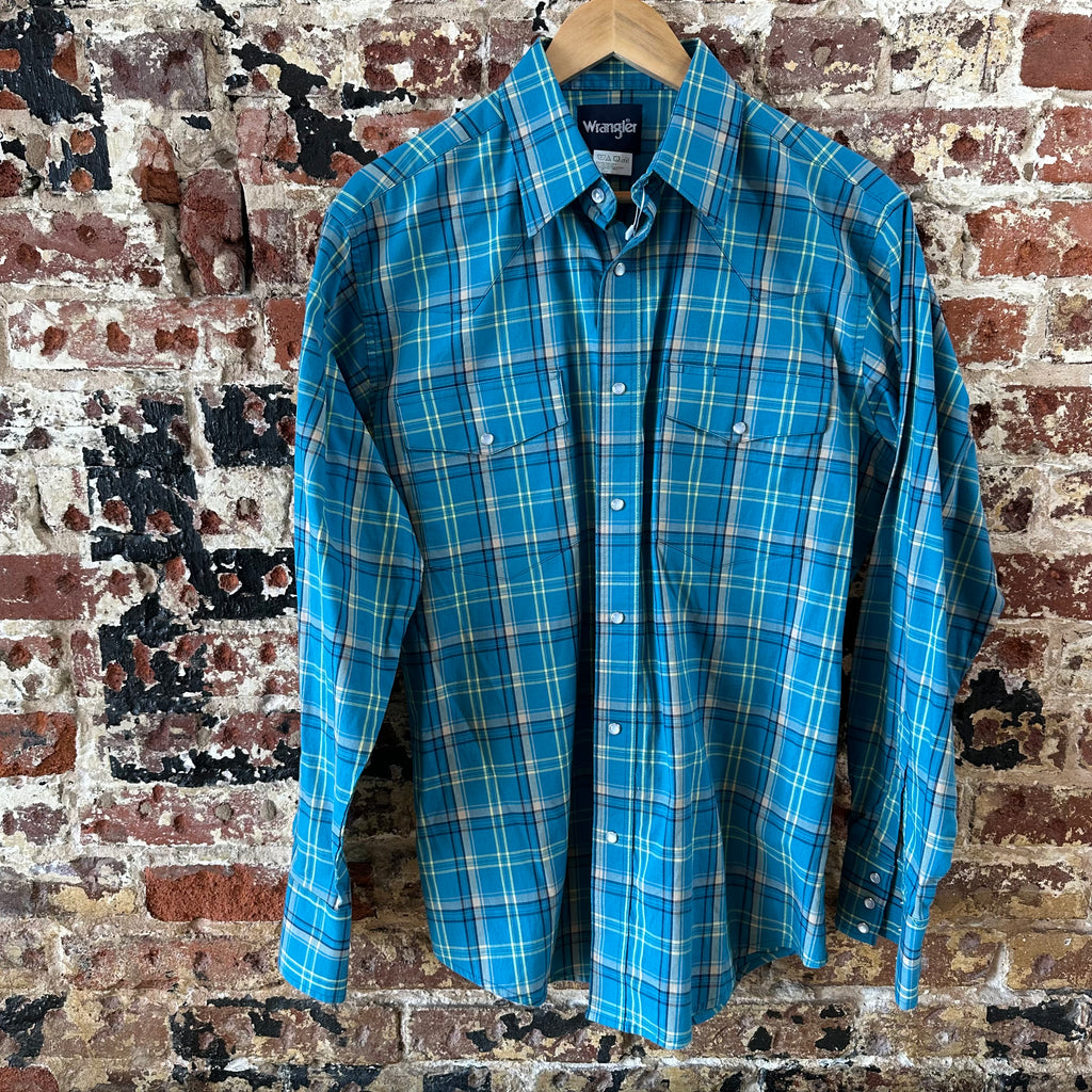 Wrangler Men's Large Blue Western Shirt