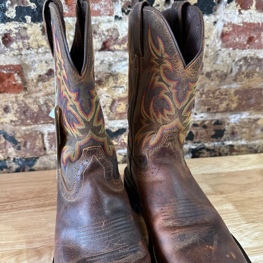 Justin WK4681 Driller Work Boots 9D Square Toe EH Soft Toe Western Stampede