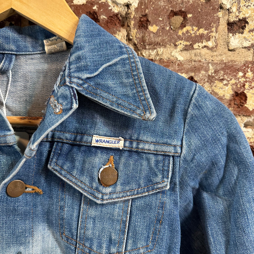 VTG Wrangler Jean Jacket Youth Girls 14
