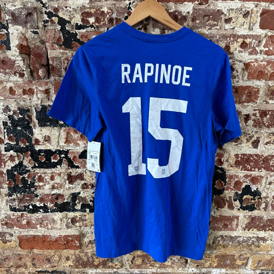 United States National Soccer Team Shirt Megan Rapinoe #15 Mens Small Blue Nike