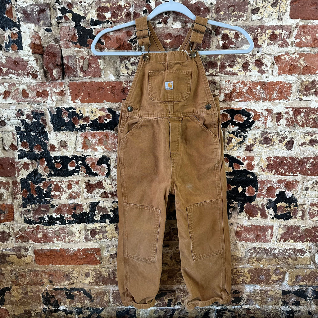 Carhartt Overalls Canvas Brown toddler boys 4T Bibs