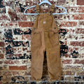 Carhartt Overalls Canvas Brown toddler boys 4T Bibs