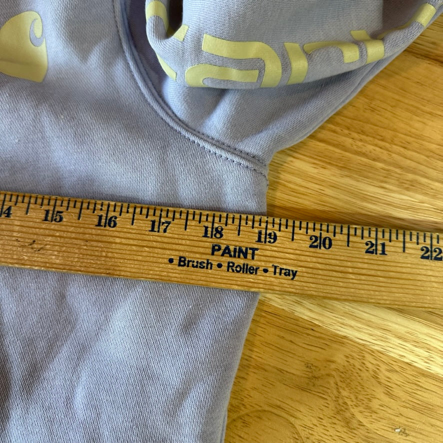 Carhartt Womens XS Purple Hoodie Casual Sleeve Spellout midweight