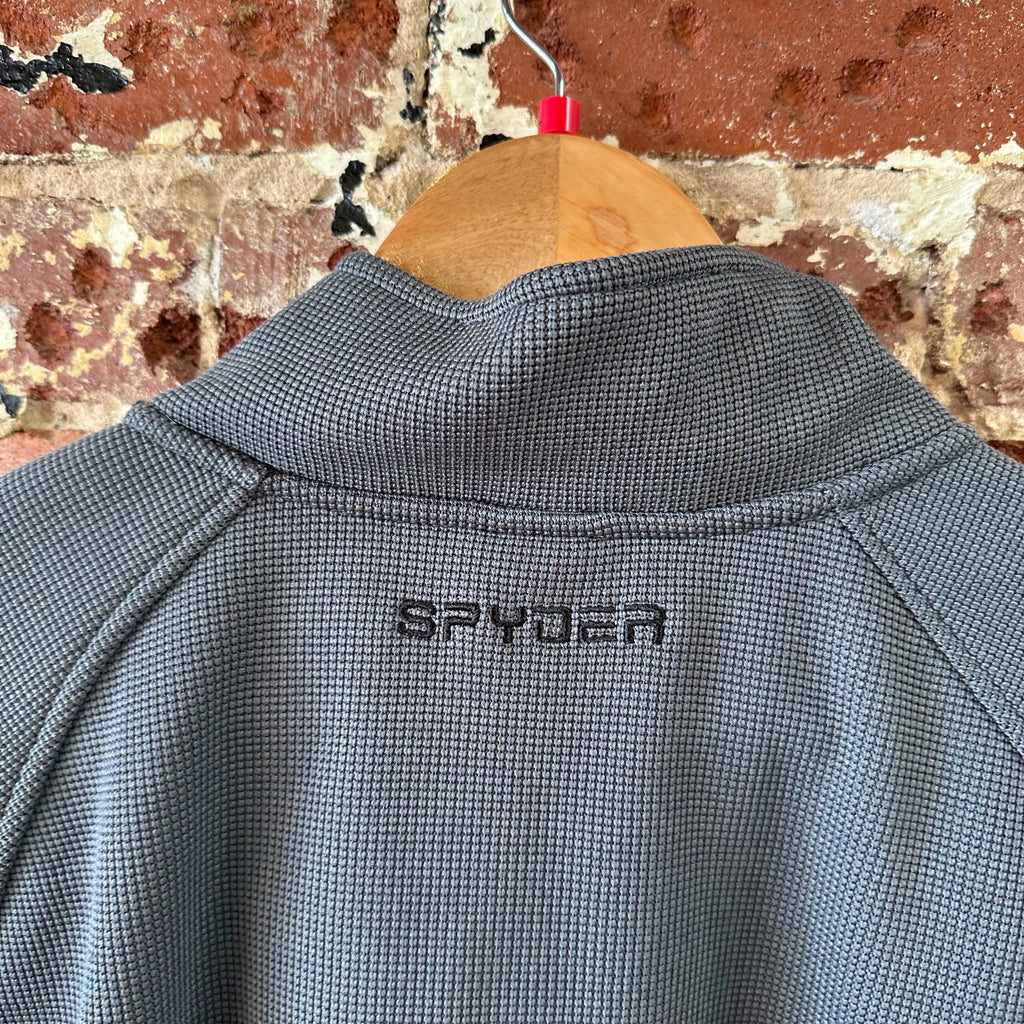 Spyder Outbound Mens Large Gray Black 1/4 Zip Core Sweater Pullover