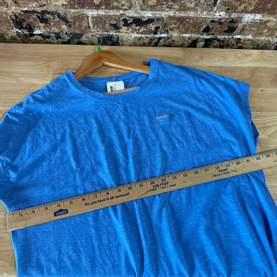 Columbia Women's 1X Short Sleeve Blue T-Shirt