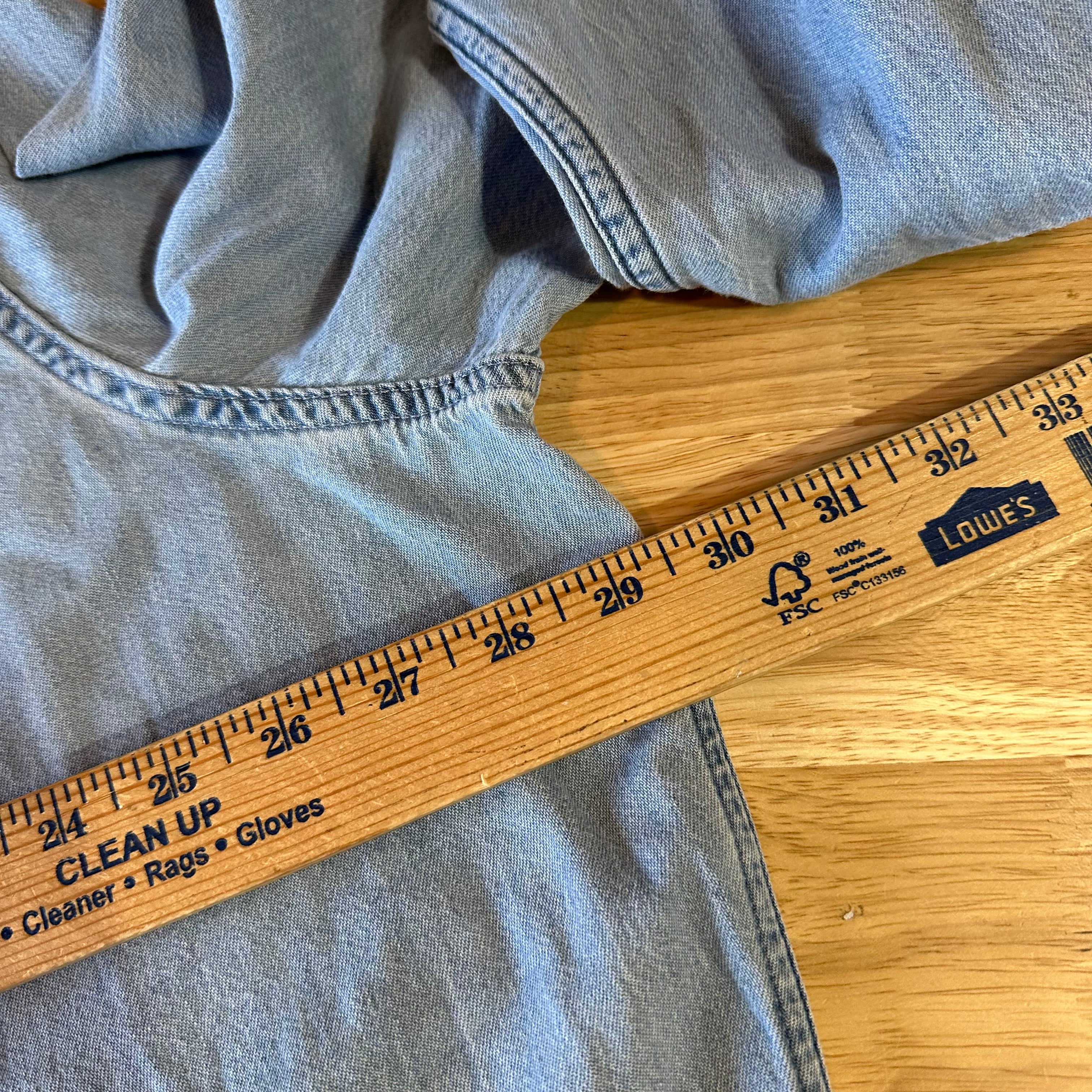 Levi's Mens 3XL Tall Pearl Snap Western Jean Shirt NEW