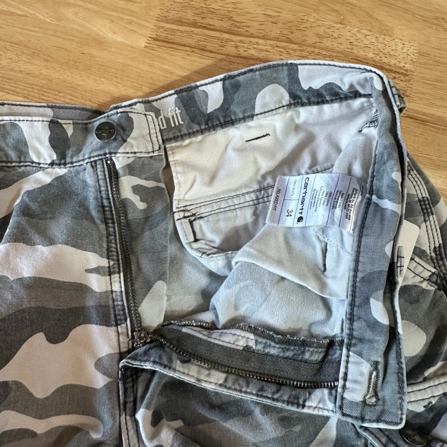 Carhartt Camo Mens 34 Cargo Shorts