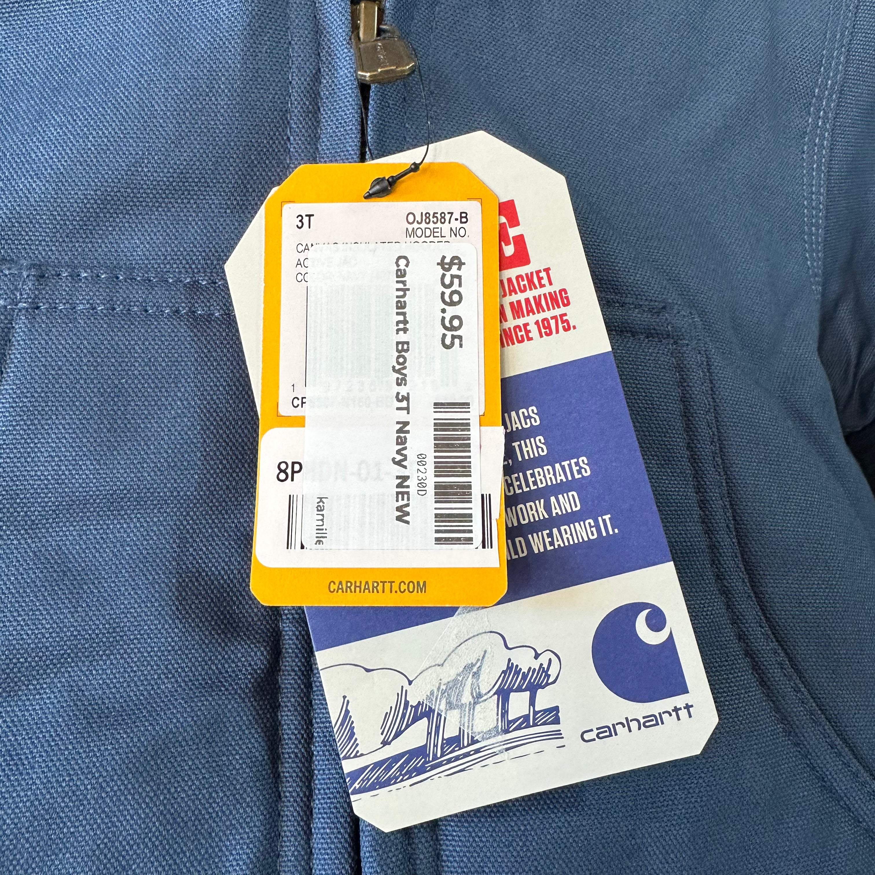 Carhartt Toddler Boys 3T Navy Blue Jacket NEW