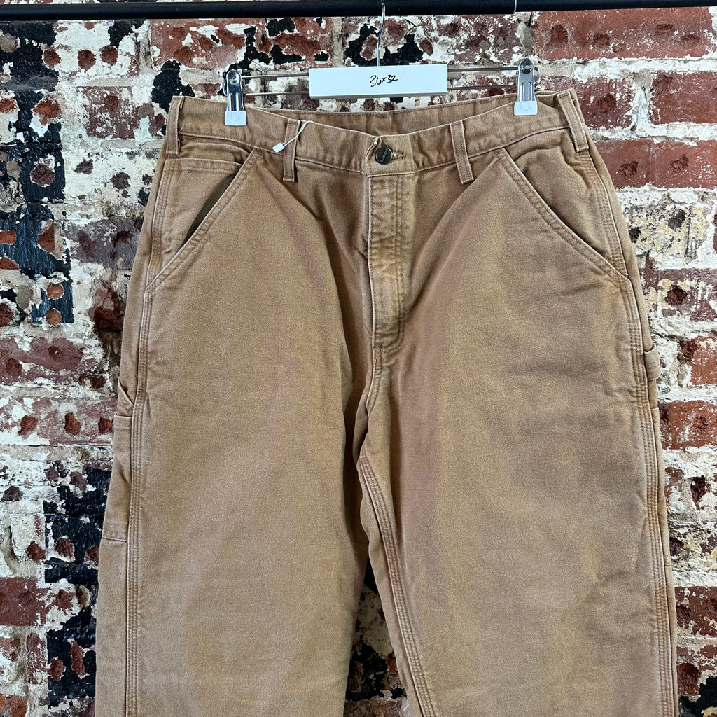 Carhartt Flannel Lined Brown Pants Mens 36x32