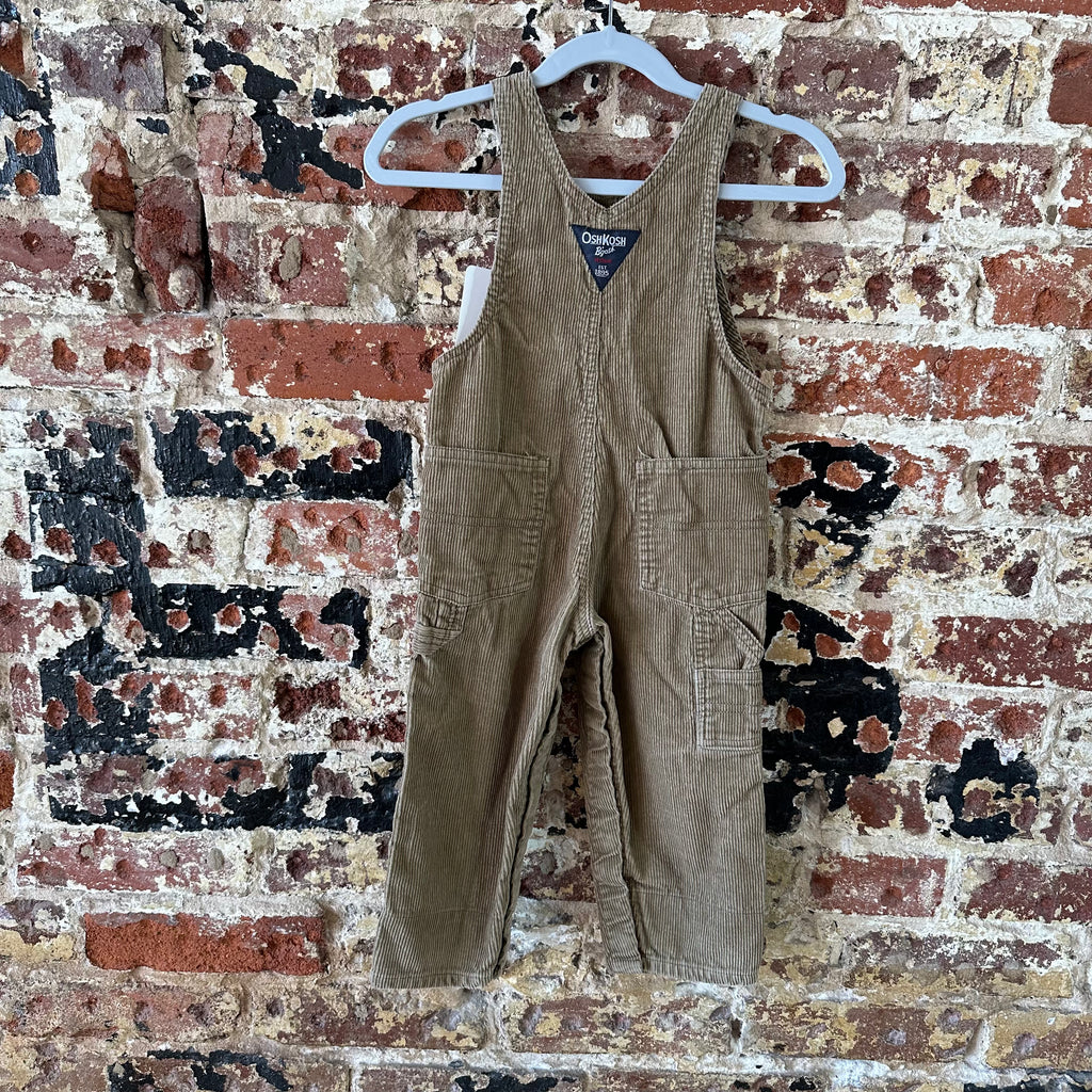 Oshkosh Corduroy Baby Toddler Overalls 18 months 18M Tan