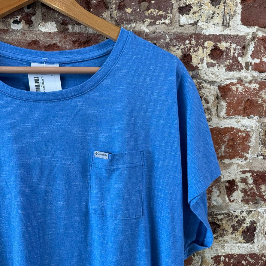 Columbia Women's 1X Short Sleeve Blue T-Shirt