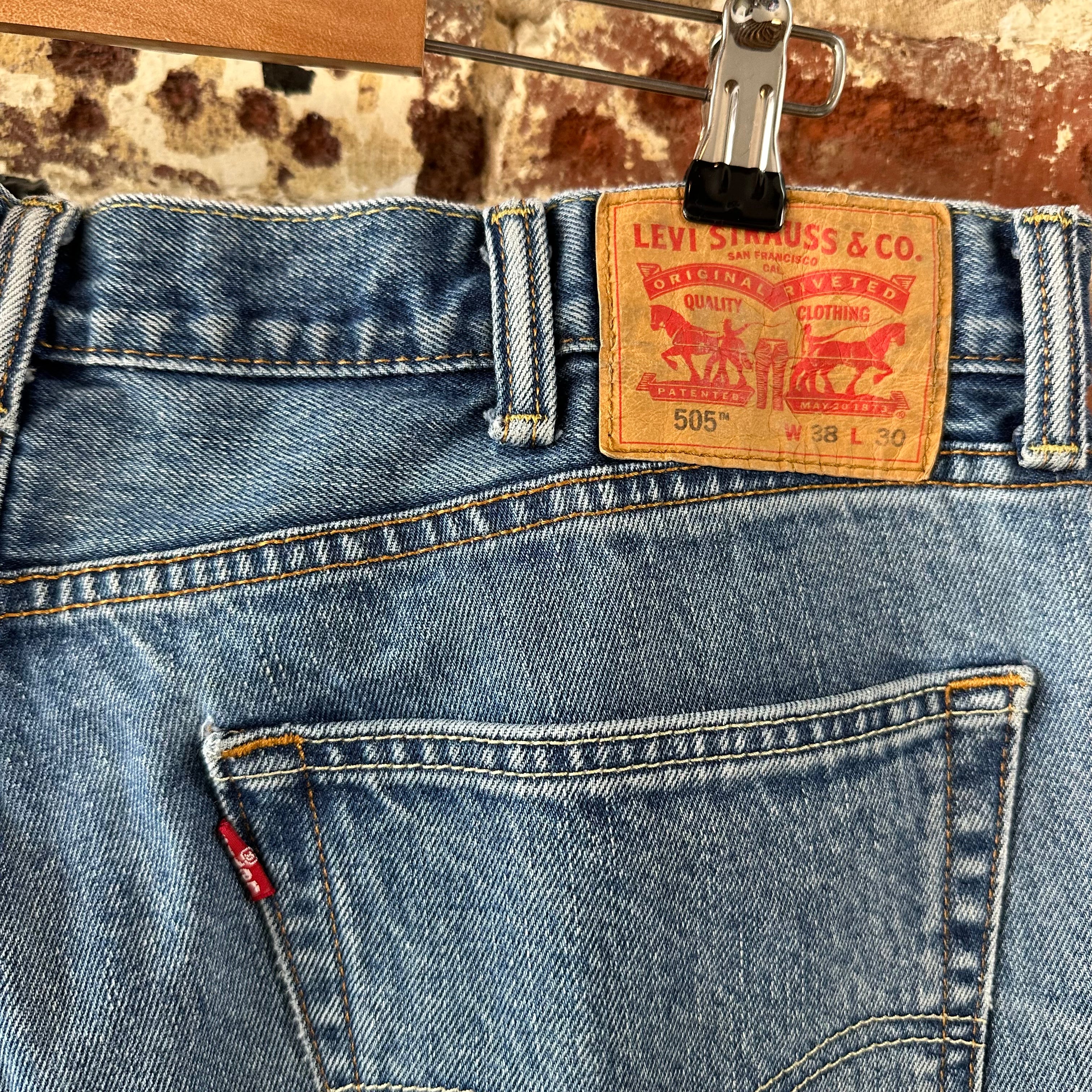 Levi's 505 Mens 38x30 Blue Jeans