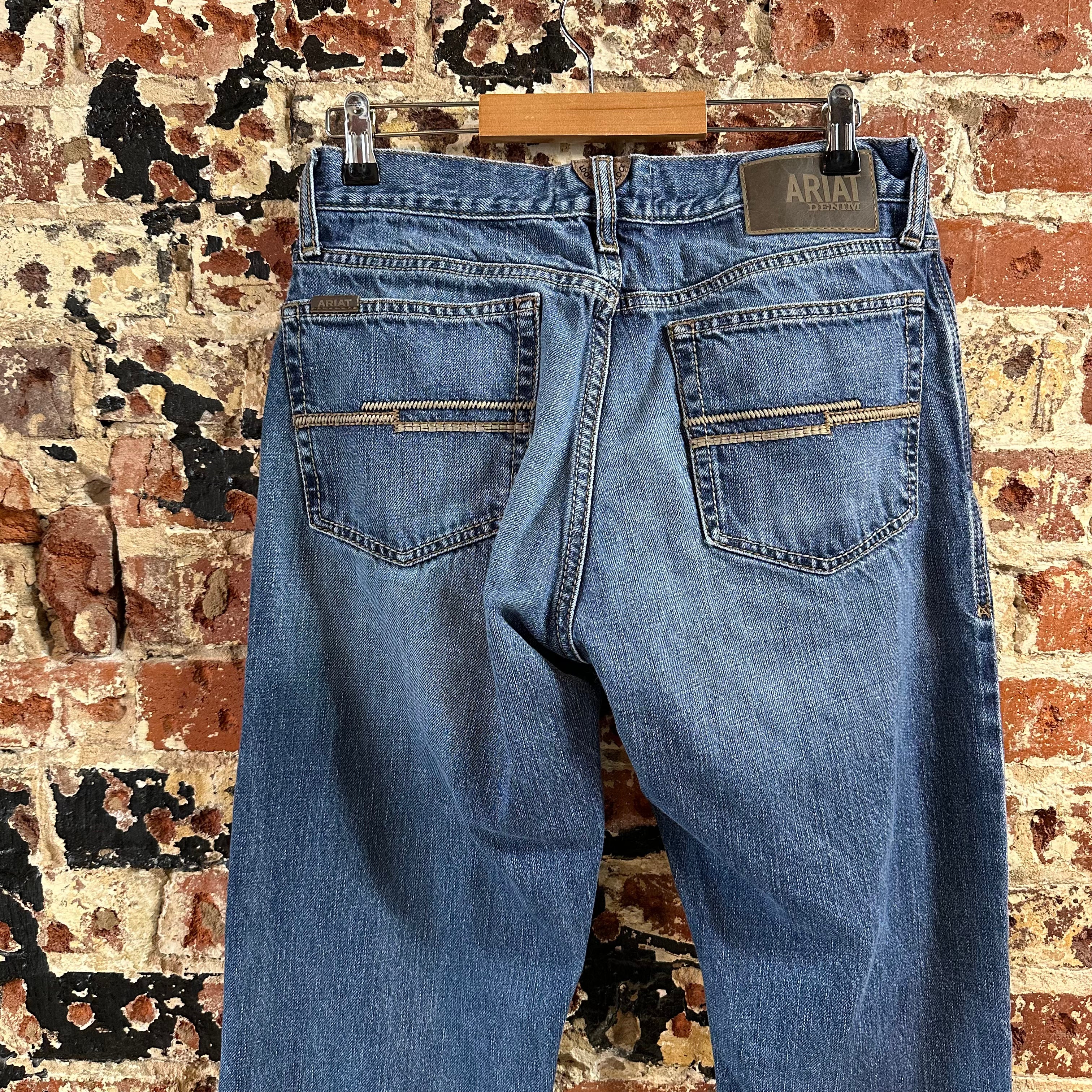 Ariat M1 Vintage Straight Blue Jeans Men's 31x34 Western Cowboy