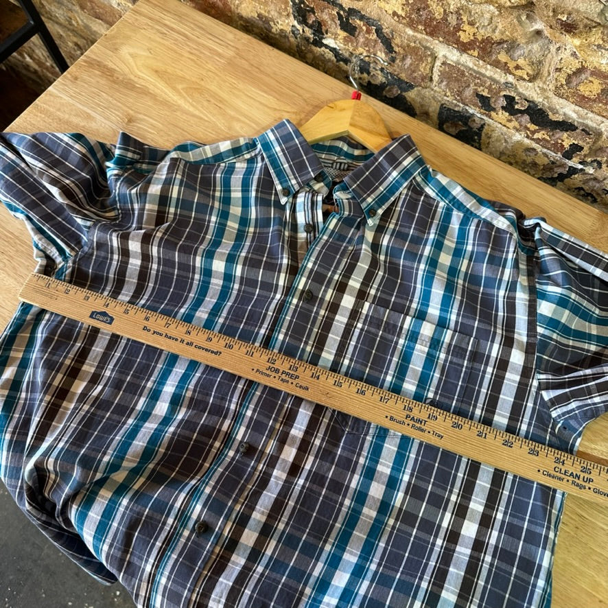 Ariat Pro Shirt Mens Large Button Down plaid Western Cowboy Rodeo long sleeve