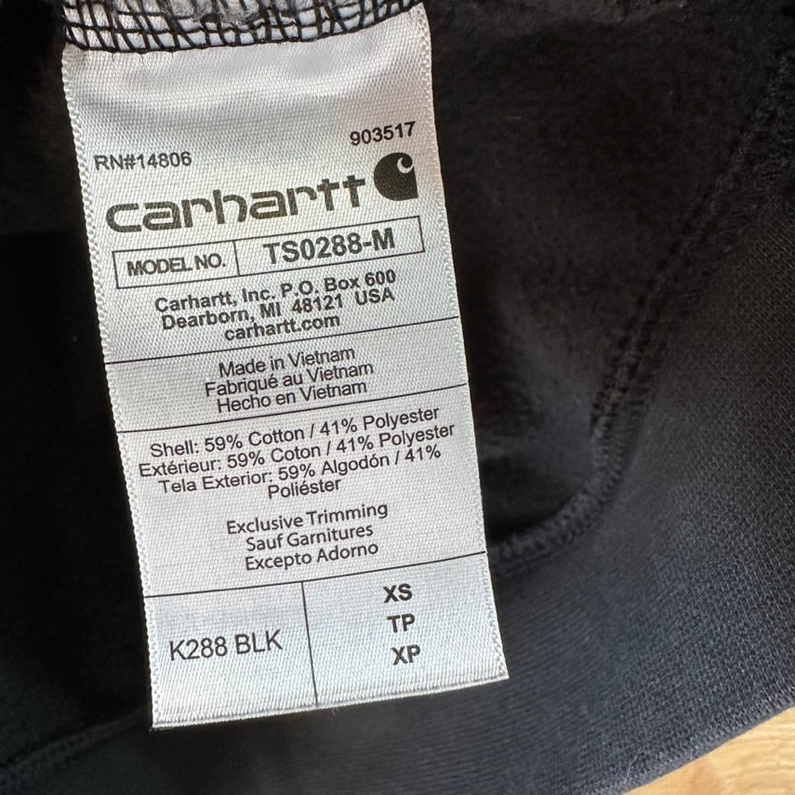 Carhartt K288 Men’s Size XS Hoodie Logo Black Sleeve Logo