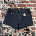 Levi's Black Denim Jean Shorts Womens 34 NEW
