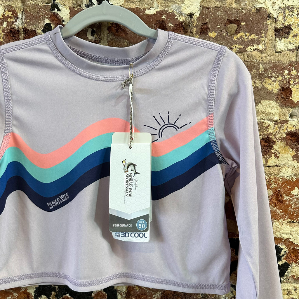 Wide World Sun Defender Long Sleeve T-Shirt Girls Size 4T purple NEW