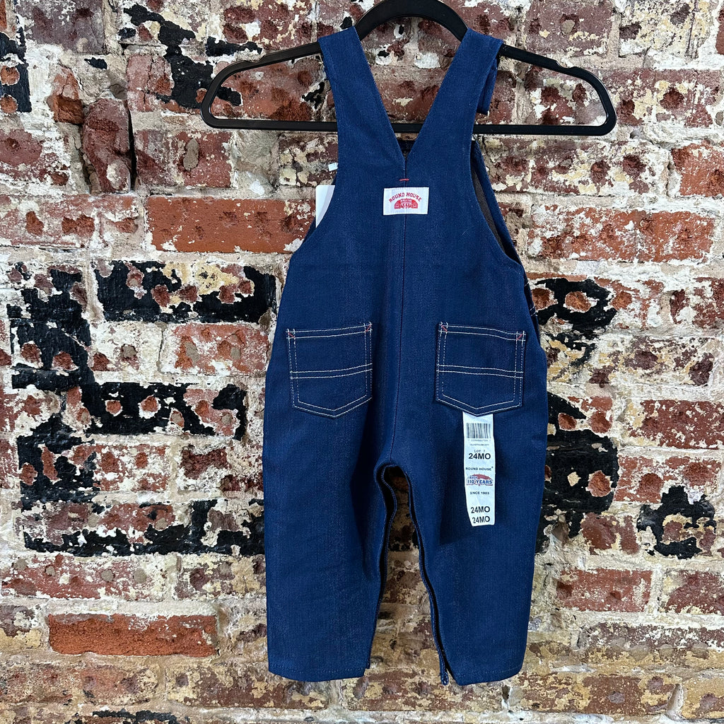 Round House Overalls Blue Jean boys Size 24M Bibs