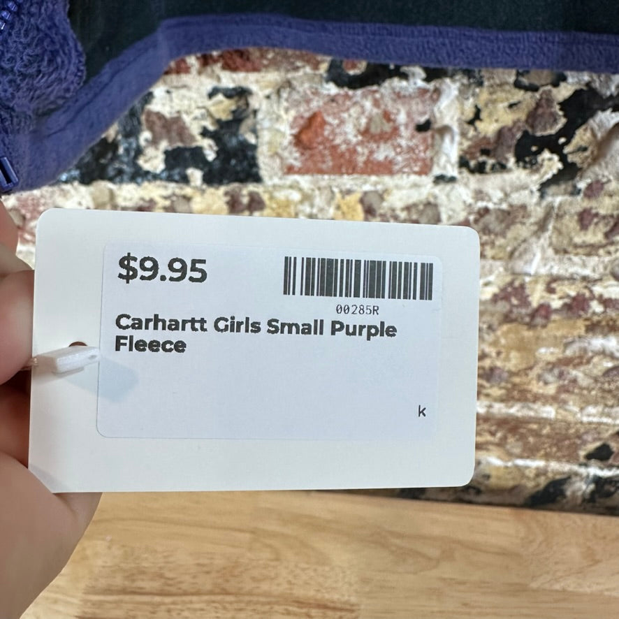 Carhartt Girls Small Purple Zip Fleece Jacket