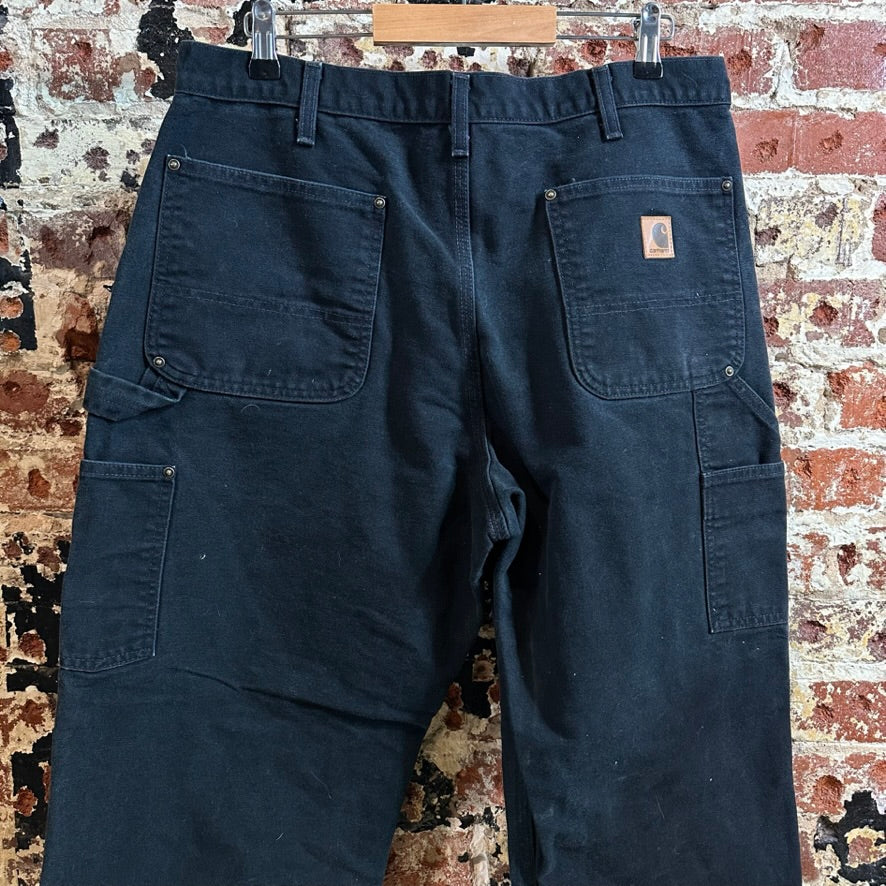 Carhartt B136 BLK Mens 35x30 Double Knee Pants