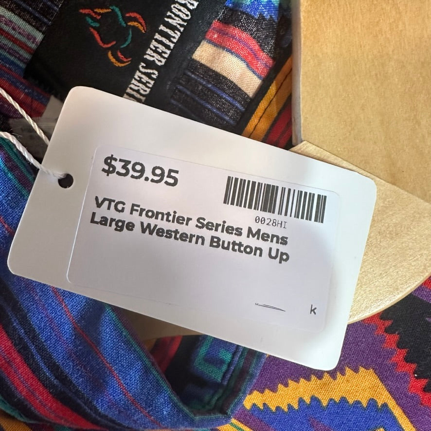 VTG Frontier Series Men's Large Aztec button up Shirt