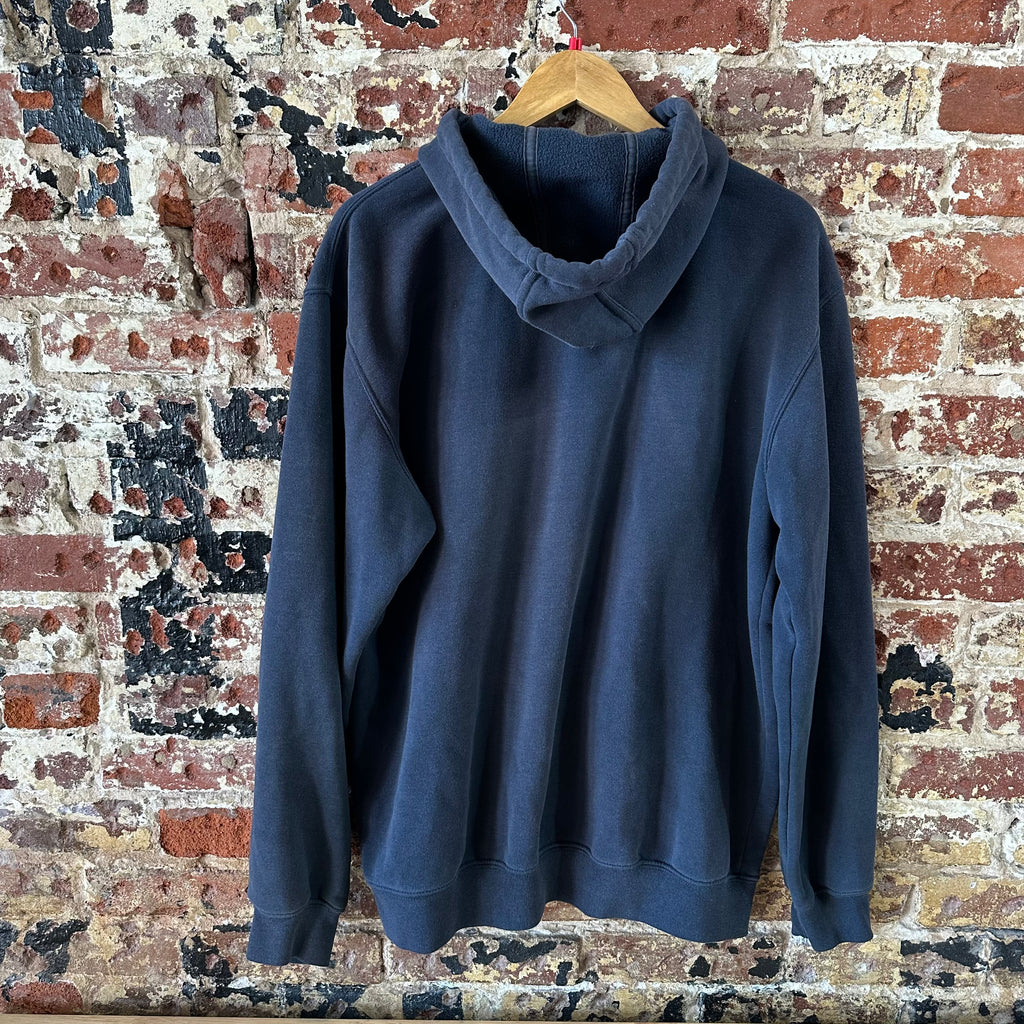 Carhartt K122 NVY Hoodie Sweatshirt Blue Mens Size Large Full Zip