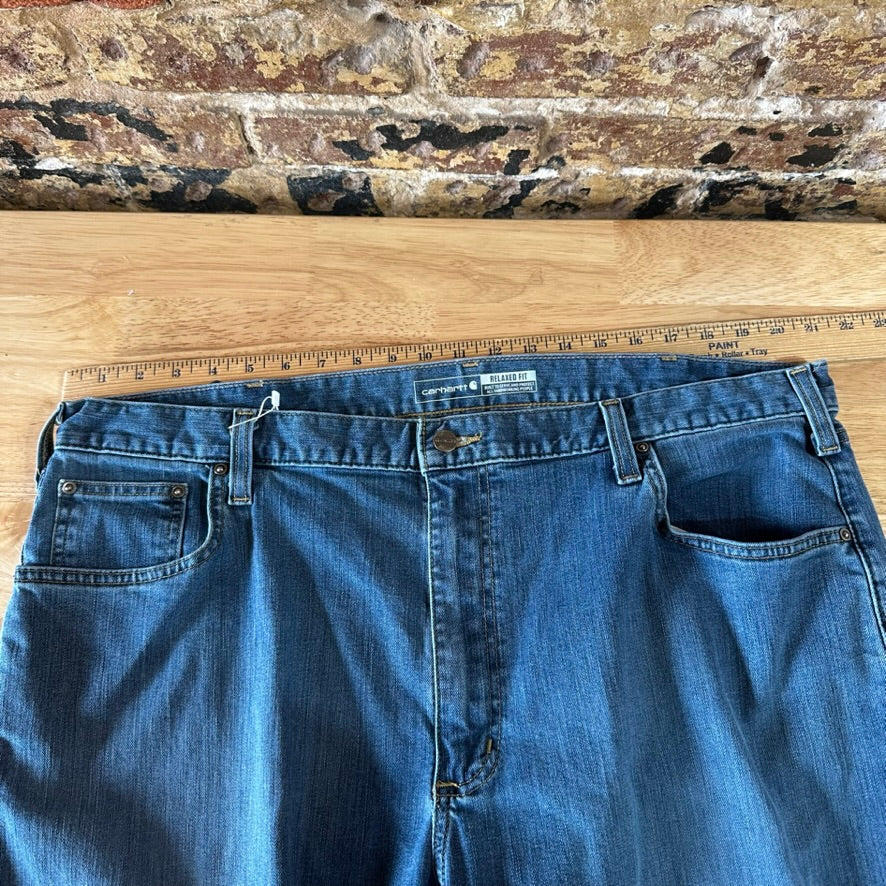 Carhartt Mens 42x32 Blue Jeans
