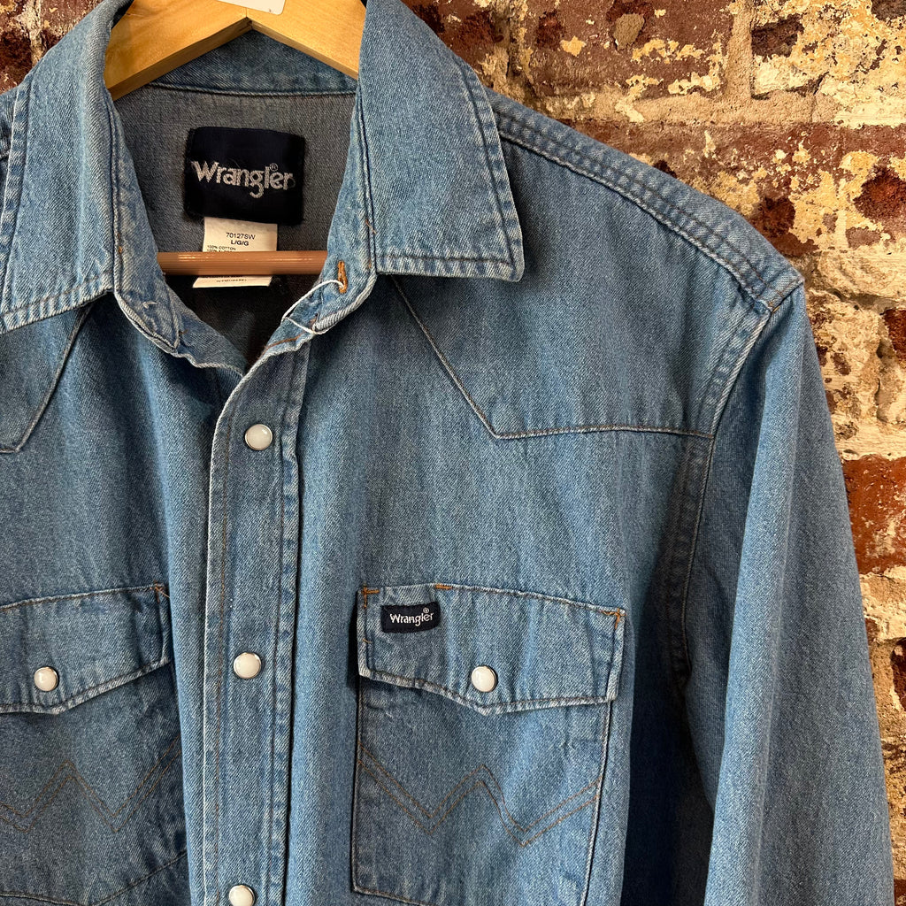 Wrangler Men's Large Blue Western Shirt