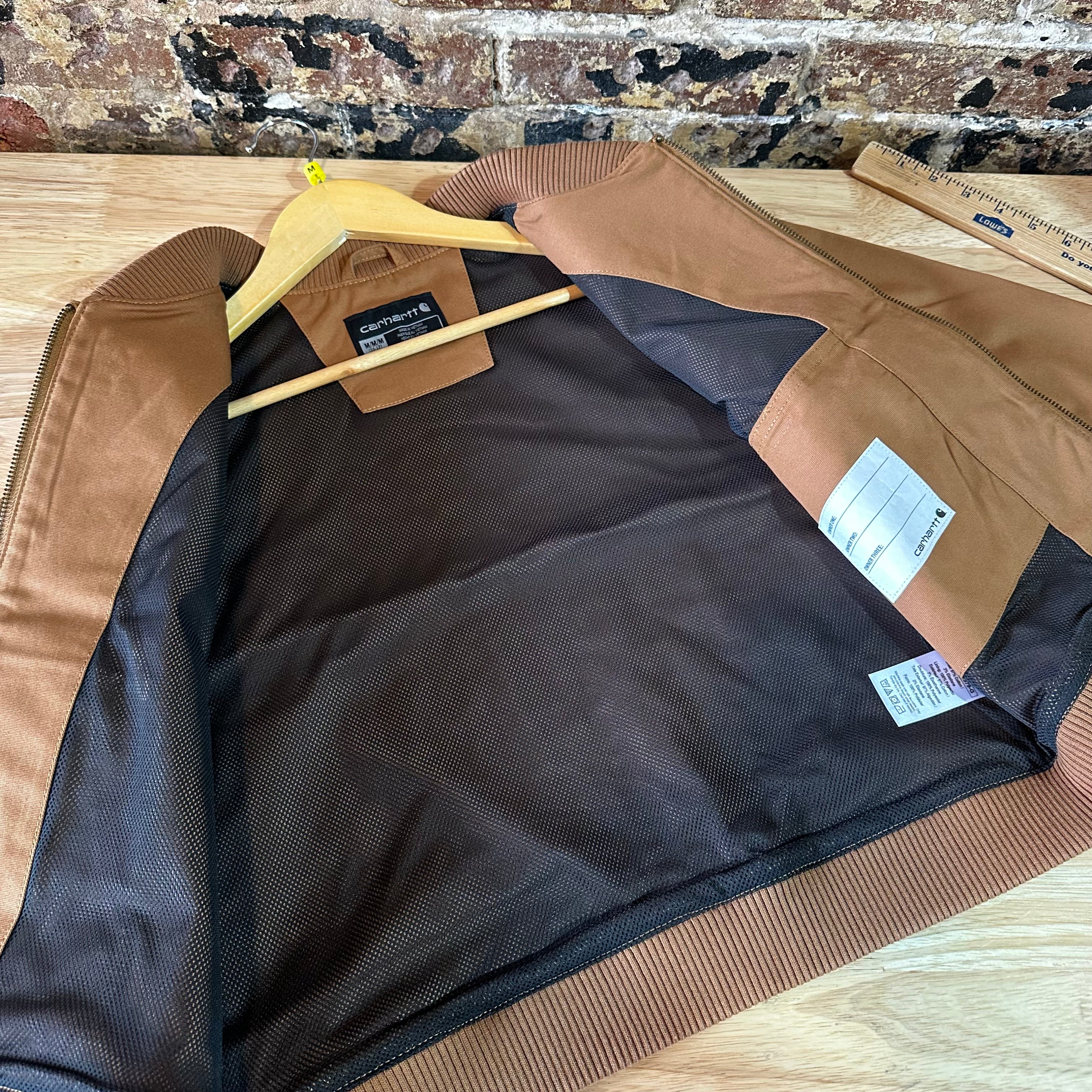 Carhartt Jacket Youth Girls Medium Rugged Flex Canvas Bomber Coat NEW Brown