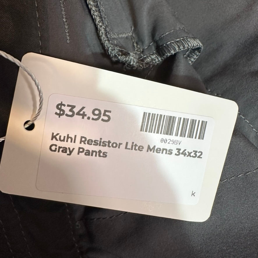 Kuhl Resistor Mens 34x32 Gray Pants