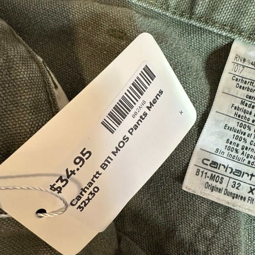 Carhartt B11 MOS Mens 32x30 Green Pants