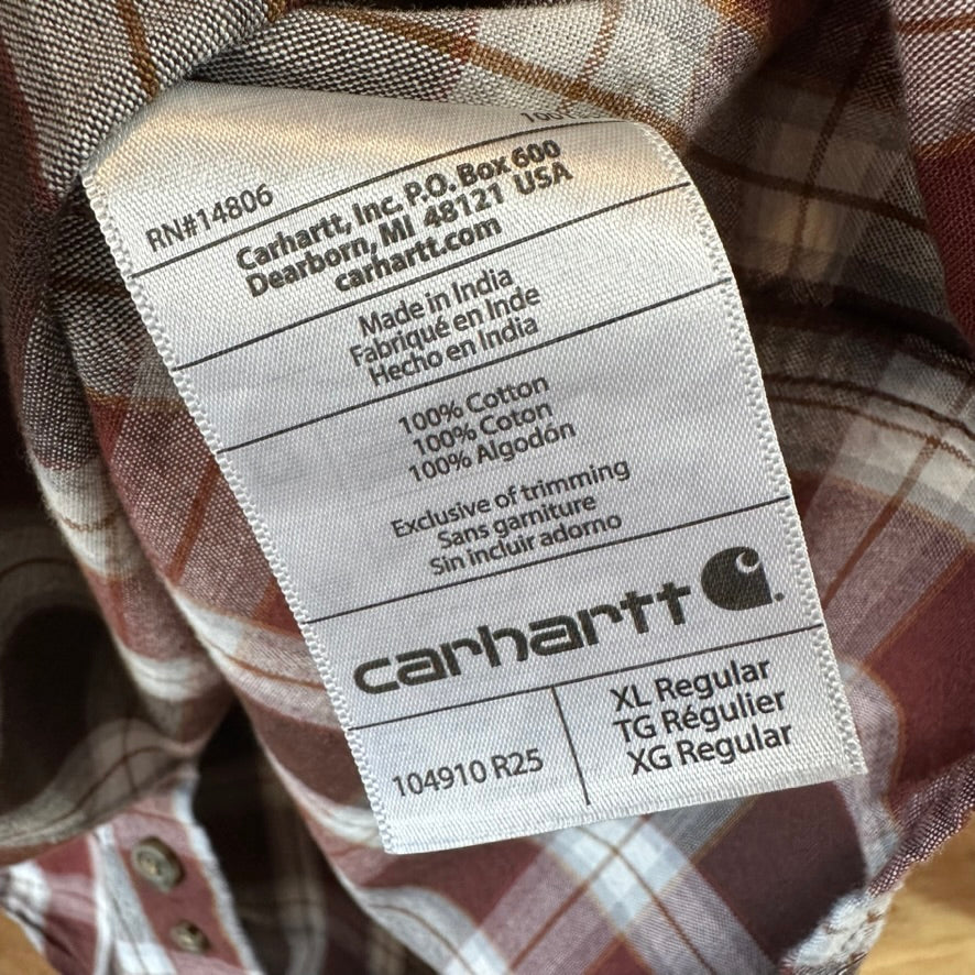 Carhartt Mens XL Long Sleeve Button Up