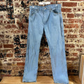 Wrangler Mens 33x34 Light Blue Jeans