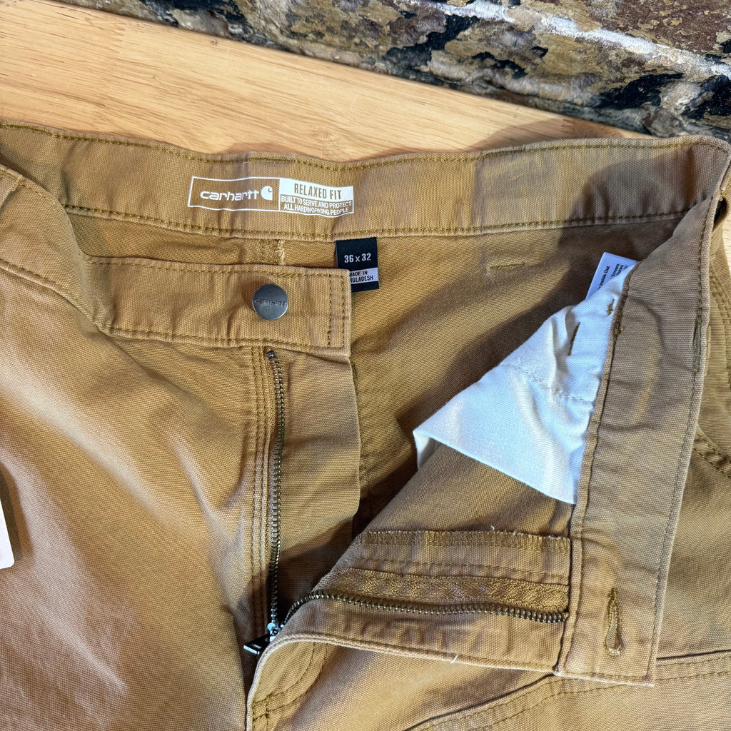 Carhartt Double Knee Brown Pants Mens 36x32
