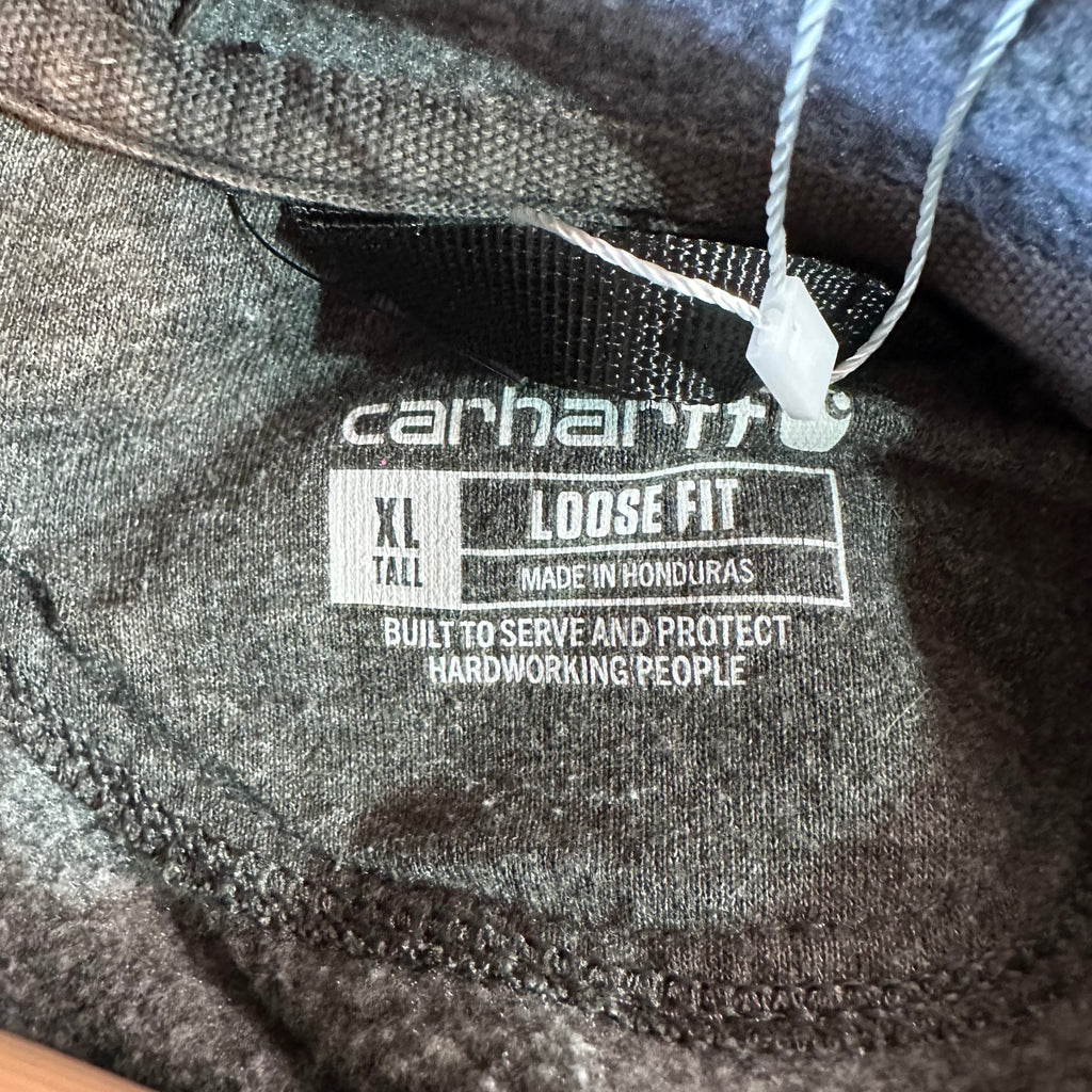 Carhartt Hoodie Sweatshirt Mens XL Tall Gray K288