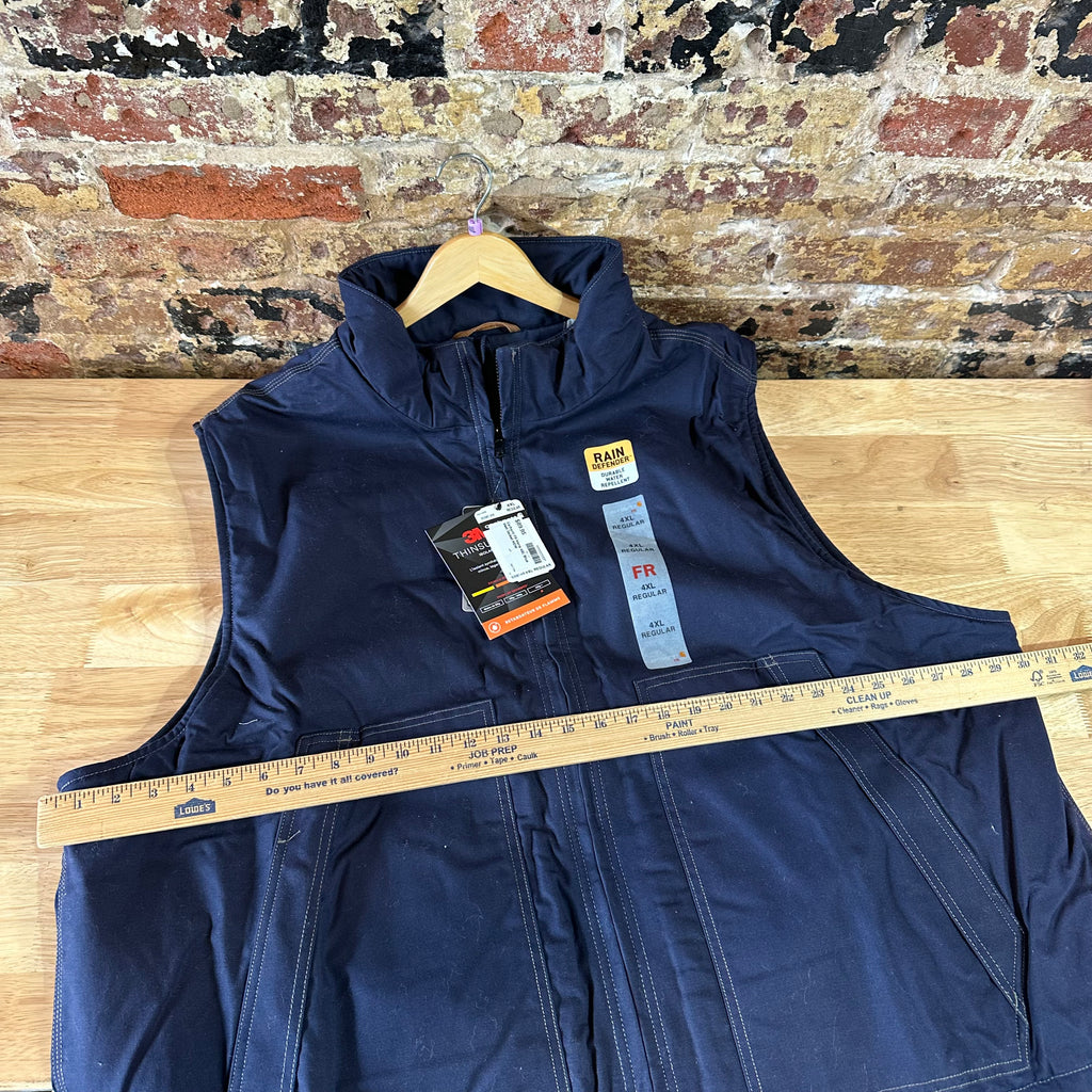 Carhartt FR Vest Mens 4XL Blue Quick Duck Insulated Workwear Cat 3
