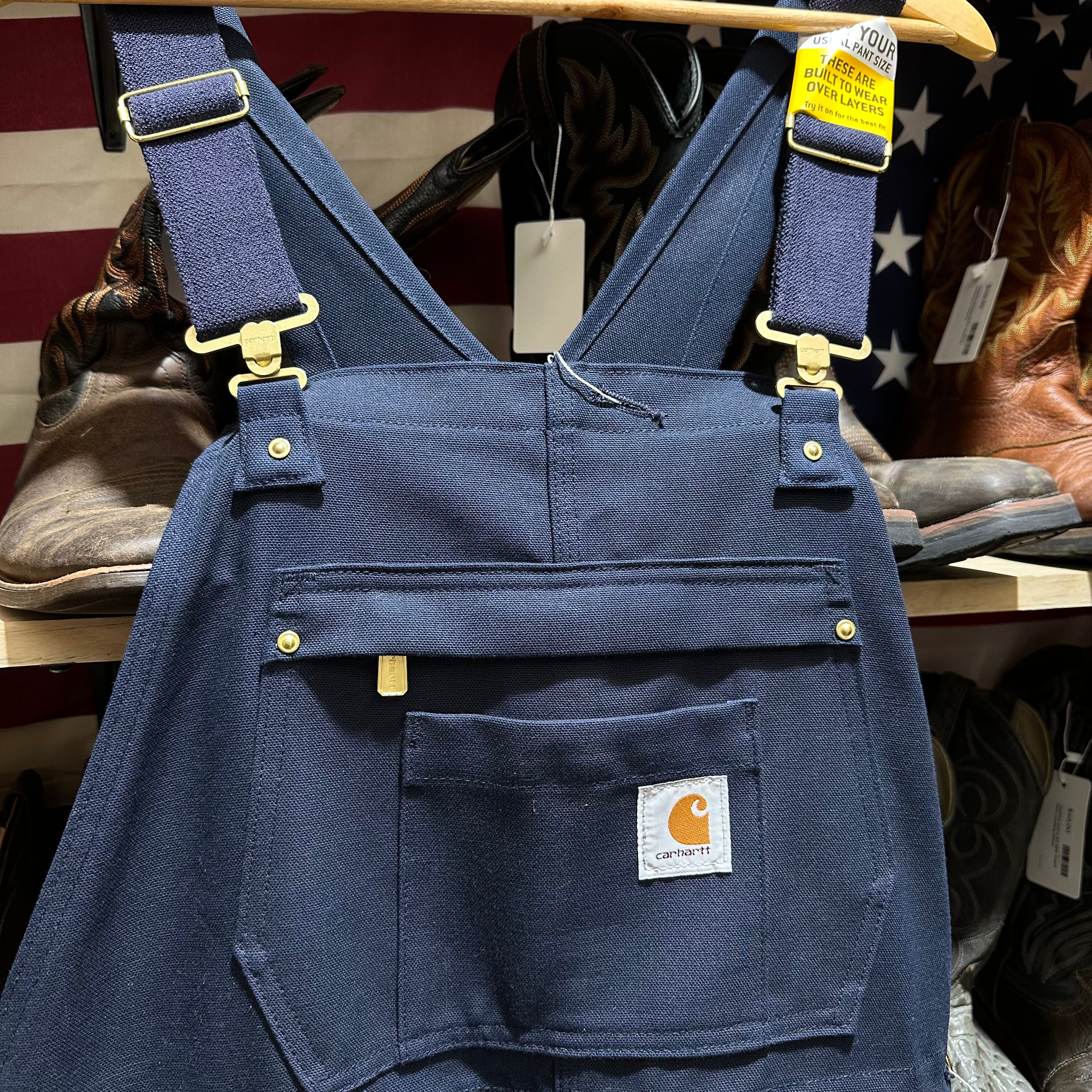 Carhartt Mens Medium Blue Insulated Bibs NEW