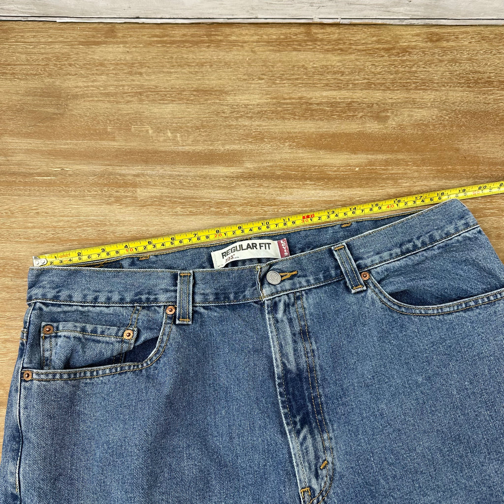 Levis 505 Jeans Mens 38x29 Regular Zip fly Blue denim Levi's
