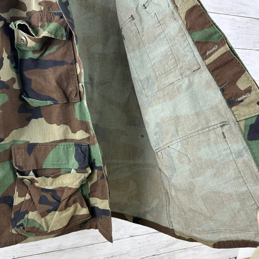 US Army Jacket Mens Medium Regular Woodland Combat Coat Shirt
