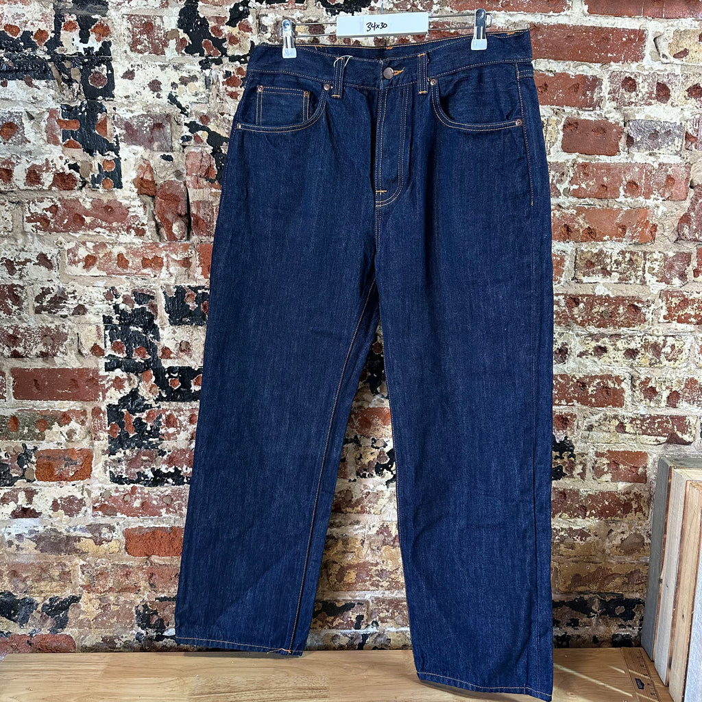 Nudie Mens 34x30 Blue Jeans