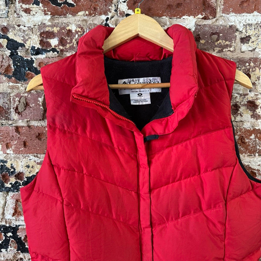 Columbia Vest Womens Medium Down Puffer Sleeveless Casual Zip Pockets Outdoors