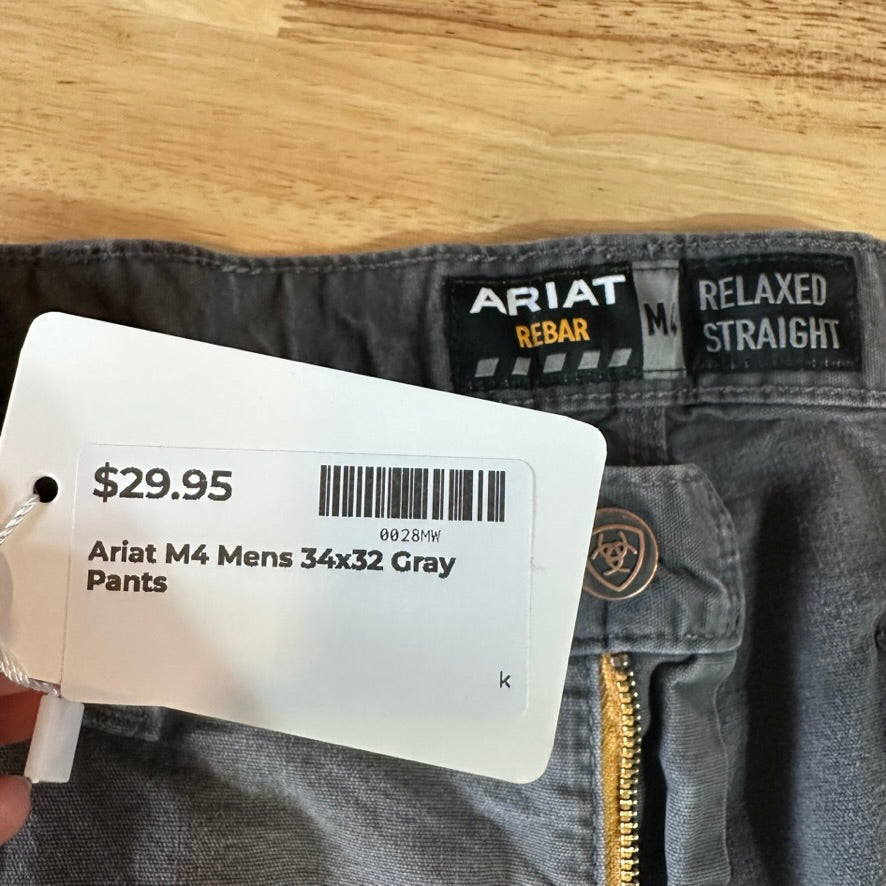 Ariat M4 Mens 34x32 Gray Pants