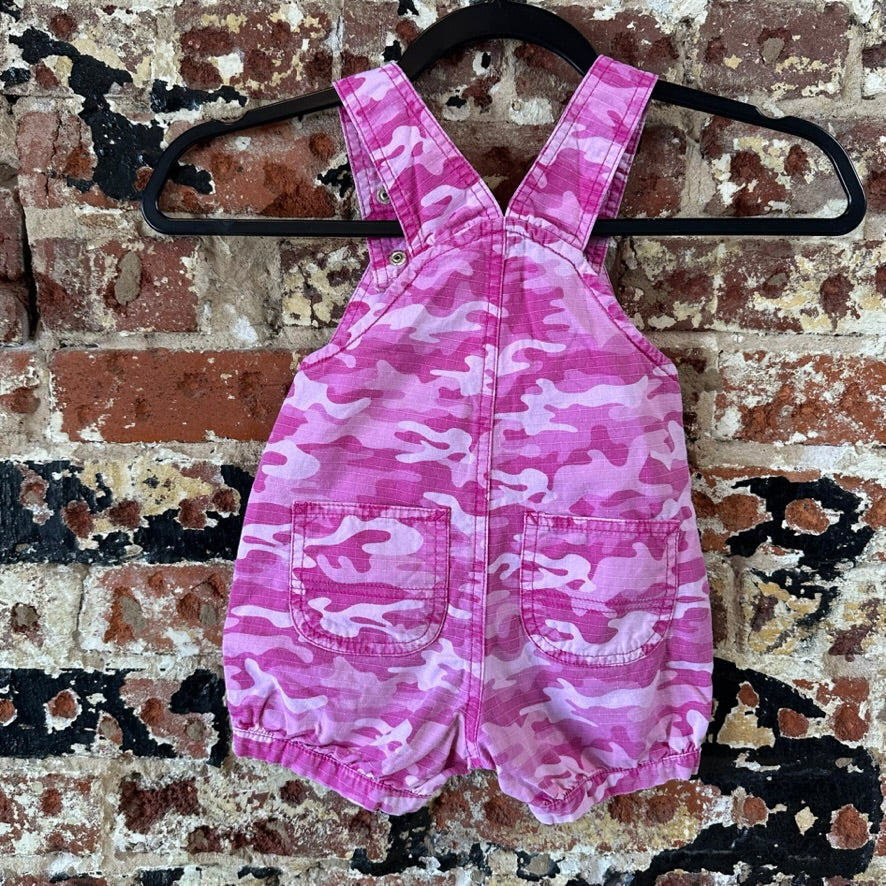 Carhartt Girls 18M Pink Camo Bibs