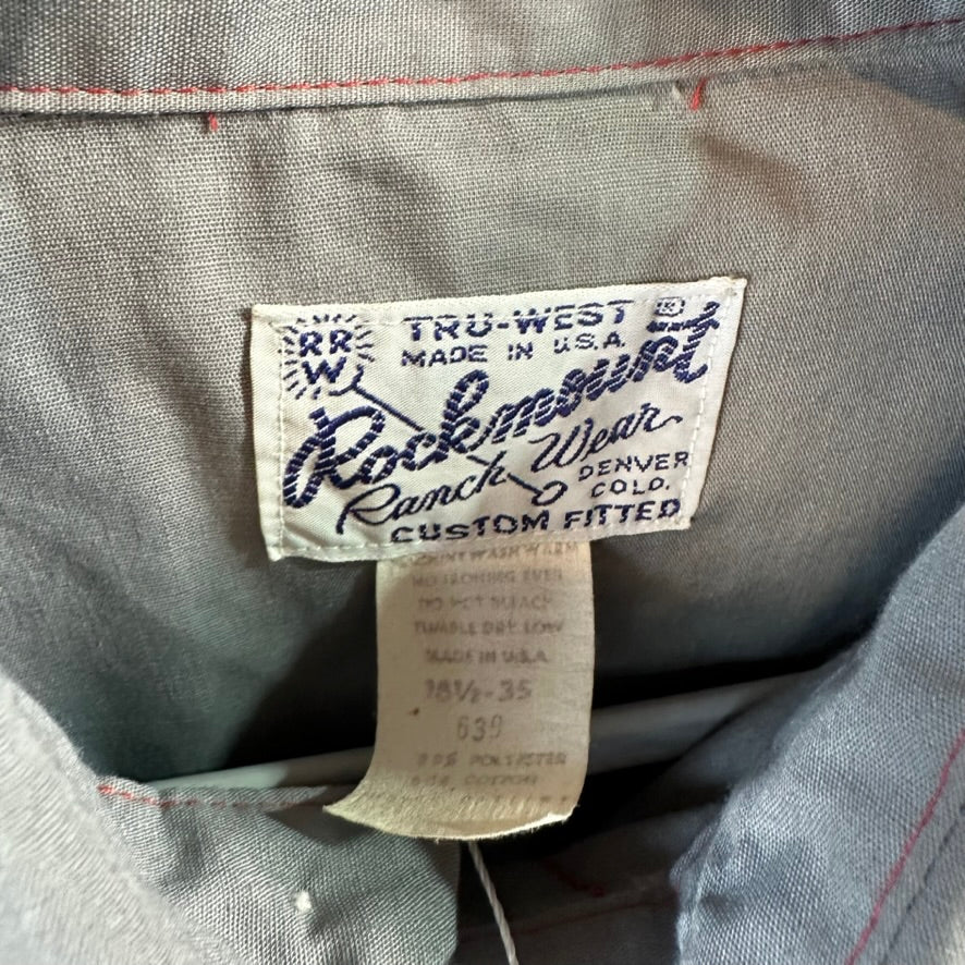 VTG Rockmount Men's Large Gray Western Shirt